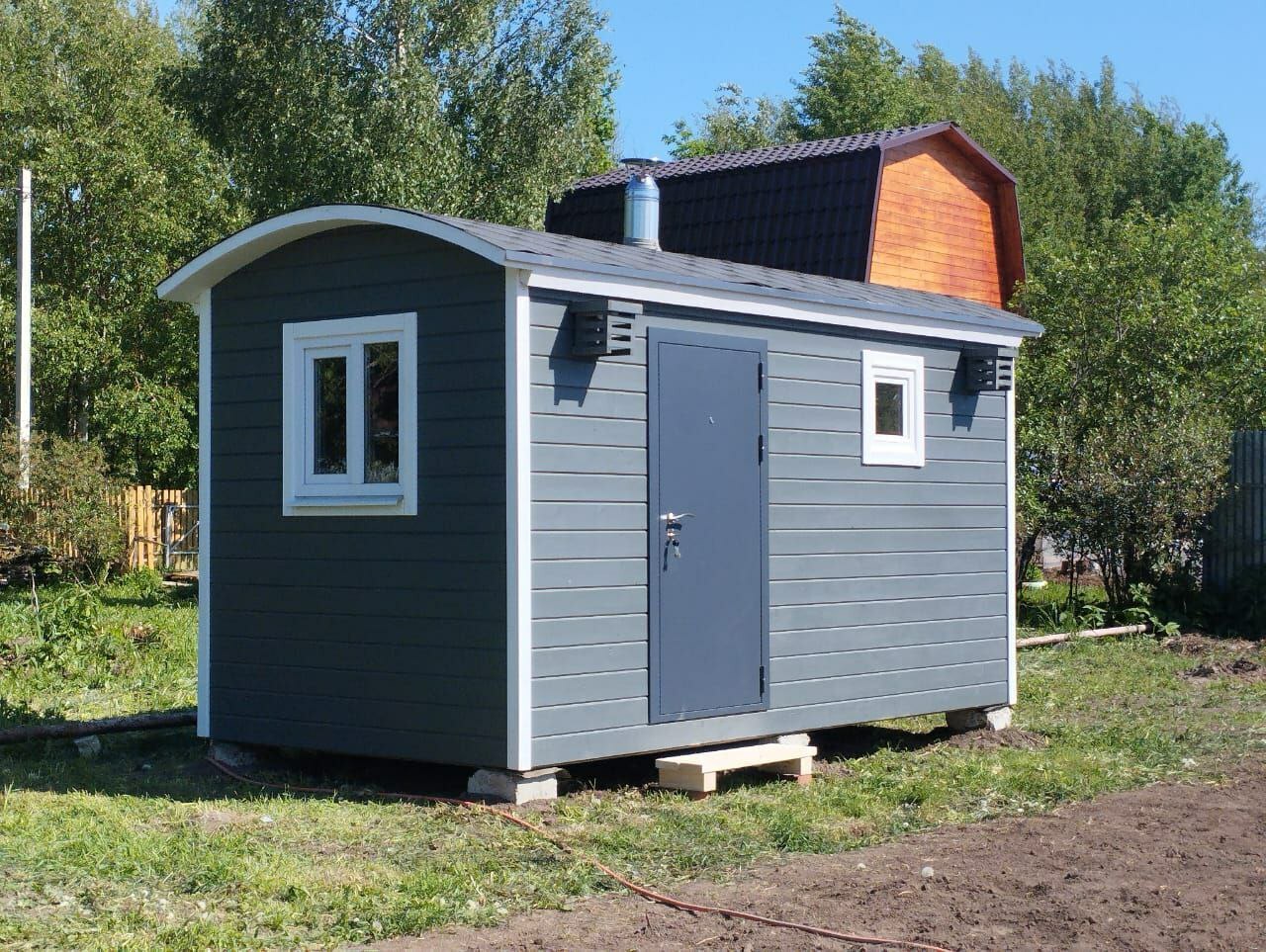 Каркасная баня 2,5х4,5м
